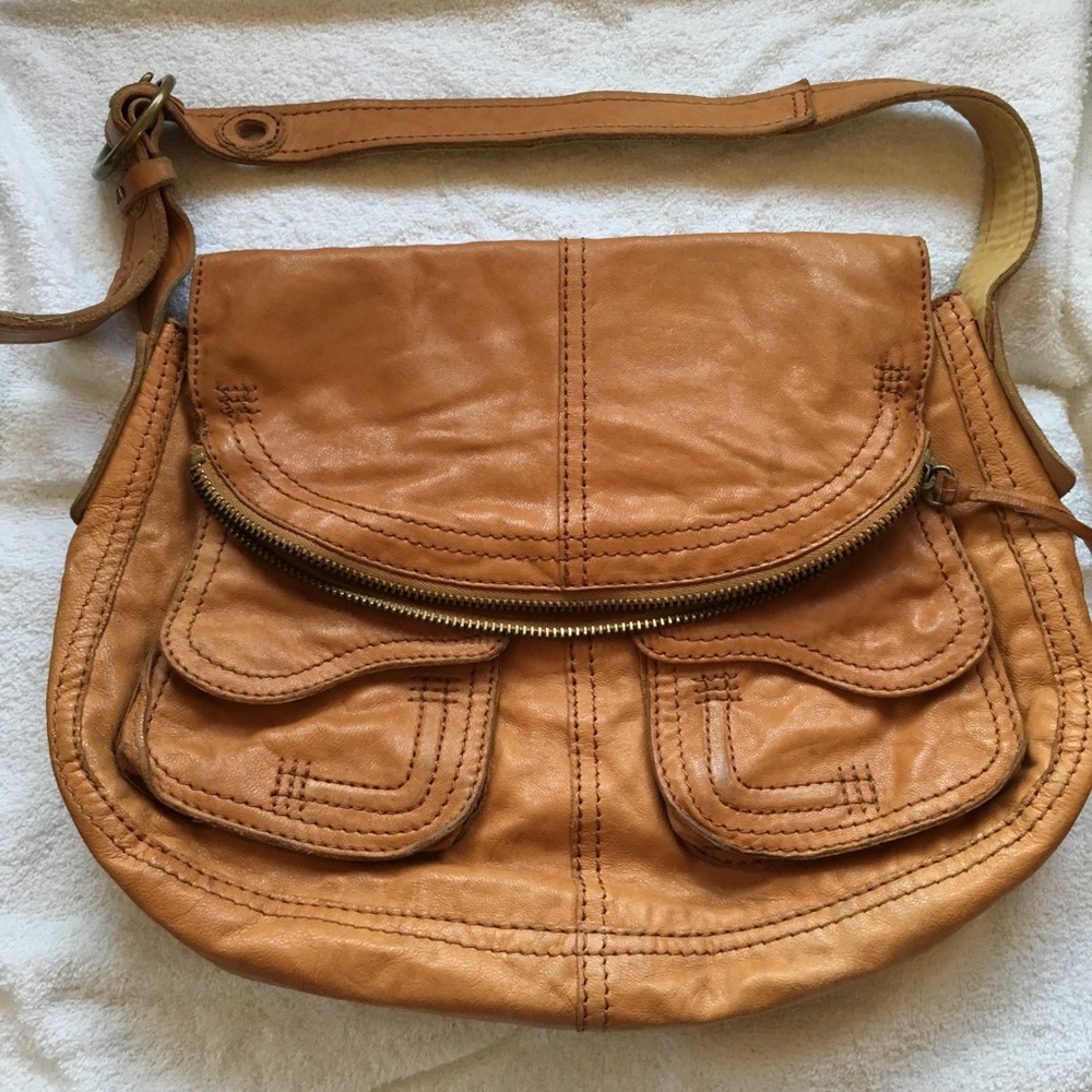Lucky Brand Leather Fold-Over Shoulder Bag